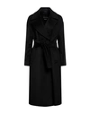 Cinzia Rocca Woman Coat Black Size 14 Virgin Wool, Polyamide, Cashmere