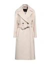 Cinzia Rocca Woman Coat Beige Size 12 Virgin Wool, Polyamide, Cashmere