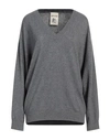 Semicouture Woman Sweater Grey Size M Cashmere, Polyamide