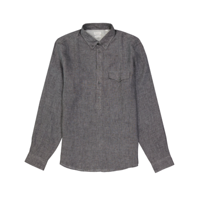 Brunello Cucinelli Linen Shirt In Gray
