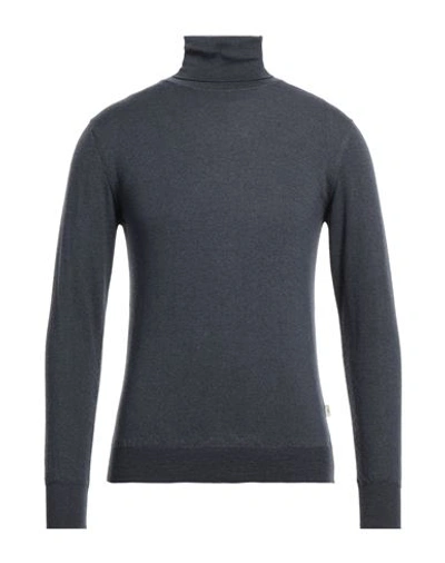 Liu •jo Man Man Turtleneck Midnight Blue Size M Virgin Wool