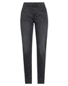 Replay Woman Denim Pants Black Size 32w-32l Organic Cotton, Polyester, Elastane In Black