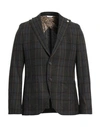 Manuel Ritz Man Blazer Military Green Size 38 Wool, Polyester, Acrylic, Polyamide In Green