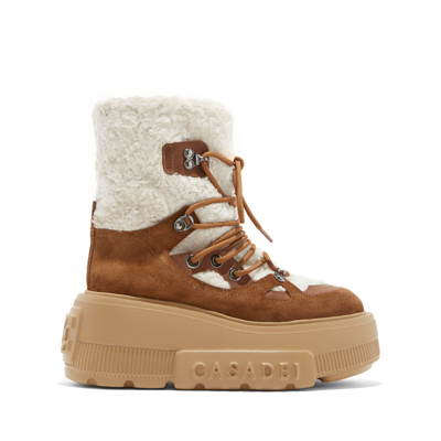 Casadei Nexus Skipass Faux Fur - Woman Xxl Sole Sella And White 39