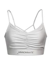 Hinnominate Woman Top Light Grey Size M Polyamide, Elastane