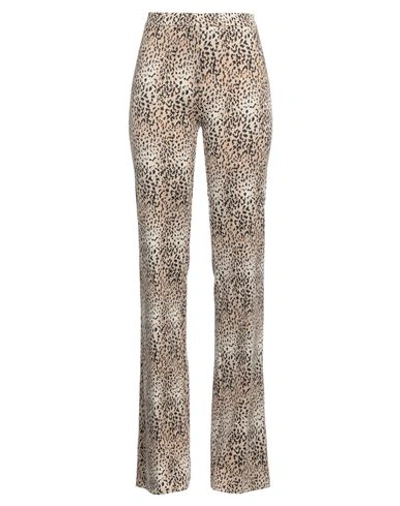 Pinko Woman Pants Sand Size 4 Viscose, Polyamide, Elastane In Beige