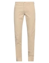 Hand Picked Man Pants Beige Size 33 Cotton, Polyurethane In Beige
