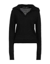 Federica Tosi Woman Sweater Black Size 8 Mohair Wool, Alpaca Wool, Polyamide