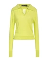 Federica Tosi Woman Sweater Lime Green Size 8 Mohair Wool, Alpaca Wool, Polyamide In Green