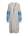 Dimora Woman Cardigan Light Grey Size Onesize Acrylic, Wool, Viscose, Alpaca Wool