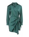 Vanessa Scott Woman Short Dress Deep Jade Size L Polyester In Green