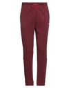 Hugo Boss Boss Man Pants Burgundy Size Xl Cotton, Polyester, Elastane In Red