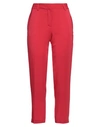 Simona Corsellini Woman Pants Red Size 10 Polyester, Viscose, Cotton, Elastane
