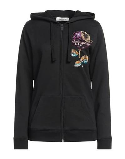 Valentino Garavani With Undercover Woman Sweatshirt Black Size S Cotton, Polyamide, Polyester