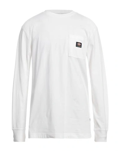 Dickies Man T-shirt White Size L Cotton