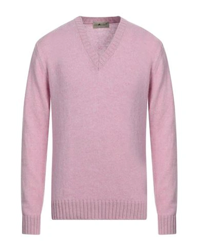 Irish Crone Man Sweater Pink Size 3xl Wool In Pink