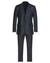 Trussardi Man Suit Steel Grey Size 40 Wool In Navy Blue