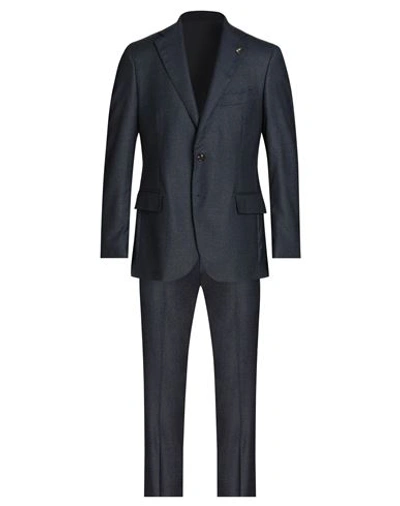 Trussardi Man Suit Steel Grey Size 40 Wool