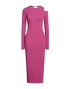 Kaos Woman Maxi Dress Mauve Size S Viscose, Polyester, Polyamide In Purple