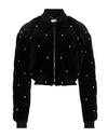 Moschino Woman Jacket Black Size 8 Cotton, Elastane, Virgin Wool, Polyamide
