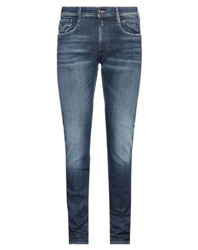 Replay Man Jeans Blue Size 28w-34l Cotton, Elastomultiester, Elastane