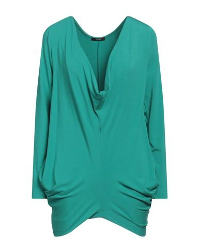 Carla G. Woman T-shirt Green Size 6 Viscose, Elastane