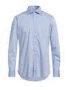 Thomas Reed Man Shirt Light Blue Size 15 ½ Cotton, Elastic Fibres