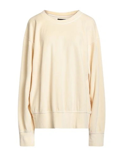 Les Tien Woman Sweatshirt Beige Size Xl Cotton, Polyester
