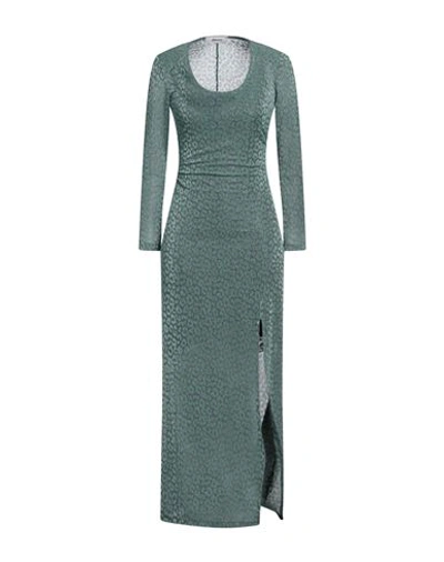 Dimora Woman Maxi Dress Emerald Green Size 4 Viscose, Polyamide, Polyester
