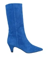 Islo Isabella Lorusso Woman Knee Boots Azure Size 7 Soft Leather In Blue
