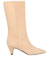 Islo Isabella Lorusso Woman Knee Boots Beige Size 11 Soft Leather In Beige