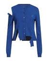 Ader Error Woman Cardigan Bright Blue Size Onesize Wool, Nylon, Cashmere
