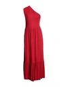 Mangano Woman Midi Dress Red Size L Cotton In Red