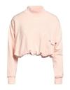 Hinnominate Woman Sweatshirt Light Pink Size Xxxs Cotton