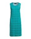 Clips Woman Midi Dress Azure Size 12 Viscose, Acrylic, Cotton In Blue