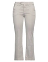 Noir'n'bleu Woman Pants Light Grey Size 31 Lyocell, Polyester, Elastane In Off White