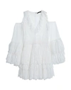 Amen Couture Woman Short Dress White Size 6 Polyamide