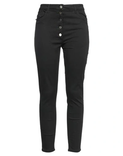 Elisabetta Franchi Woman Pants Black Size 30 Cotton, Elastomultiester, Elastane In Black