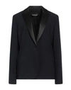 Dondup Velvet Single-breasted Blazer In Blue