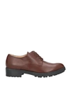 Bruglia Woman Lace-up Shoes Brown Size 9 Soft Leather In Brown