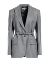 Stella Mccartney Woman Suit Jacket Grey Size 2-4 Wool, Cotton