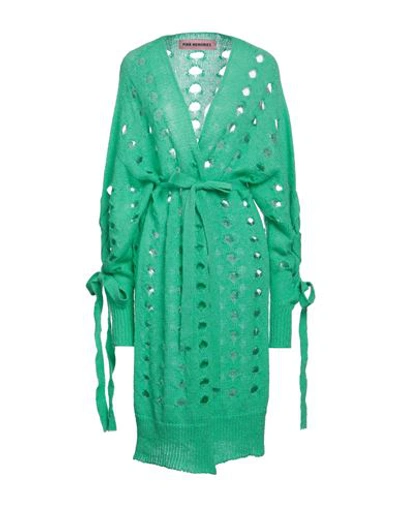 Pink Memories Woman Cardigan Green Size 8 Acrylic, Mohair Wool, Polyamide, Wool