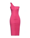 Mangano Woman Midi Dress Fuchsia Size 8 Cotton In Pink