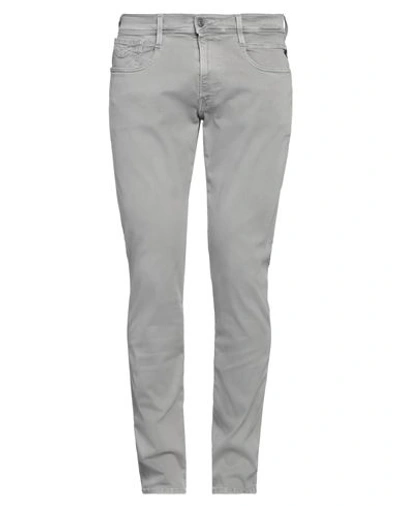 Replay Mens Anbass Straight-leg Stretch-denim Jeans Dim Grey