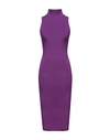 Mangano Woman Midi Dress Mauve Size 8 Cotton In Purple