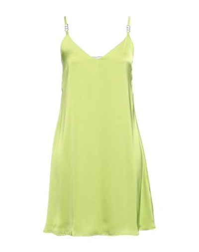 Fly Girl Woman Mini Dress Acid Green Size L Polyester, Elastane
