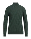 +39 Masq Man Turtleneck Green Size 38 Merino Wool