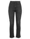 Replay Woman Jeans Charcoal Size 27w-28l Cotton, Elastane In Black