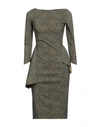 Chiara Boni La Petite Robe Woman Midi Dress Military Green Size 6 Polyamide, Elastane In Green