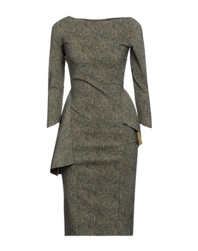 Chiara Boni La Petite Robe Woman Midi Dress Military Green Size 6 Polyamide, Elastane